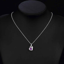 Beautiful silver plated necklaces & pendants Crystal heart big necklace bijoux FSPN 2 ELY
