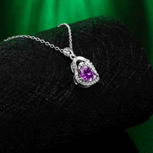 Beautiful silver plated necklaces & pendants Crystal heart big necklace bijoux FSPN 2 ELY