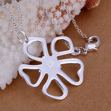 Beautiful silver plated pendant Flower vintage necklace prices in euros ELY