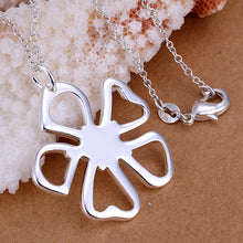 Beautiful silver plated pendant Flower vintage necklace prices in euros ELY