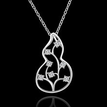 Beautiful silver plated pendant necklace Insets Gourd collares mujer jewelry display2 5 ELY