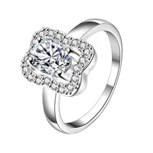 Beautiful silver ring Love door insets bague femme wedding jewelry34 ELY