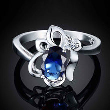 Beautiful silver ring Love door insets bague femme wedding jewelry34 ELY