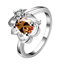 Beautiful silver ring Love door insets bague femme wedding jewelry34 ELY