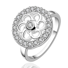 Beautiful silver ring luo sun flower anel margarida 59 ELY