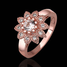 18K Gold Plating rings white flower rose color anillos bear jewerly accessories225 ELY