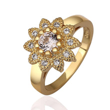 18K Gold Plating rings white flower rose color anillos bear jewerly accessories225 ELY