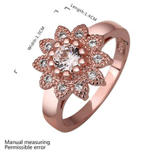 18K Gold Plating rings white flower rose color anillos bear jewerly accessories225 ELY