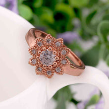 18K Gold Plating rings white flower rose color anillos bear jewerly accessories225 ELY