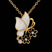 18K Gold Plated choker necklace Pull double butterfly big necklace bijoux women 79 ELY