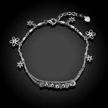 925 silver jewelry bracelets Hanging flower heart men bracelet jewelry display STVH 32 ELY