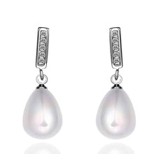 925 sterling silver earing Imitation pearls crystal stud earrings brinco diy NPLE 41 ELY