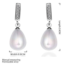 925 sterling silver earing Imitation pearls crystal stud earrings brinco diy NPLE 41 ELY