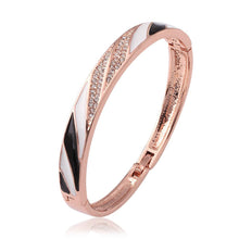 Austrian Crystal charms bangle Diagonal lines women bracelet joias HBZ 6 ELY