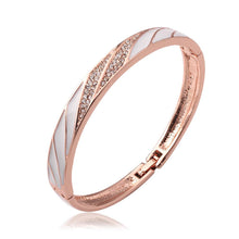 Austrian Crystal charms bangle Diagonal lines women bracelet joias HBZ 6 ELY