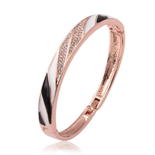 Austrian Crystal charms bangle Diagonal lines women bracelet joias HBZ 6 ELY