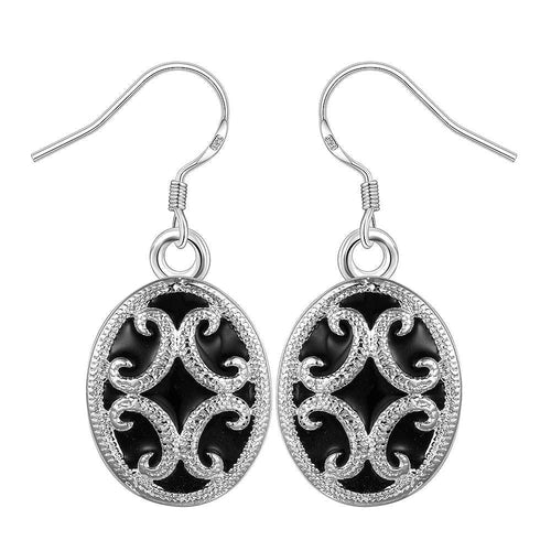 silver earing Elliptic parquet drop kupe accessories 261 ELY