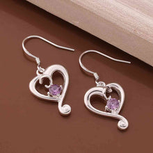silver earings cloud heart purple drop cuff Factory 19 ELY