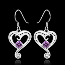 silver earings cloud heart purple drop cuff Factory 19 ELY
