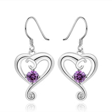 silver earings cloud heart purple drop cuff Factory 19 ELY