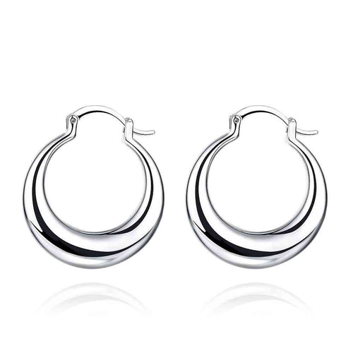 silver earings jewelry Hollow coil clip cuff bijouterie 712 ELY