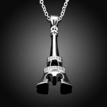 silver pendant Tower shaped insets collier femme margarida 7 1 ELY