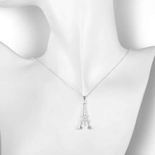 silver pendant Tower shaped insets collier femme margarida 7 1 ELY