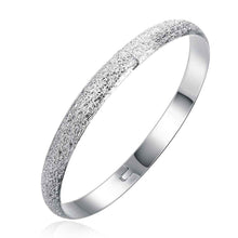 silver plated bangles Sand circle women bracelet floating charms SMTB 54 ELY