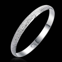 silver plated bangles Sand circle women bracelet floating charms SMTB 54 ELY