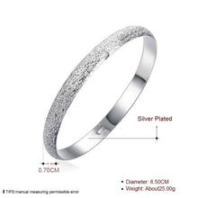 silver plated bangles Sand circle women bracelet floating charms SMTB 54 ELY