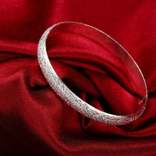 silver plated bangles Sand circle women bracelet floating charms SMTB 54 ELY