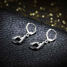 silver plated earings jewelry Teardrop-shaped drop brinco bijoux femme ELY