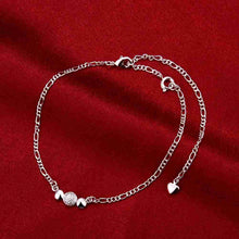 silver plated jewelry anklets Beads connected ankle bracelet men jewelry ELY