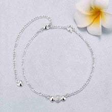 silver plated jewelry anklets Beads connected ankle bracelet men jewelry ELY