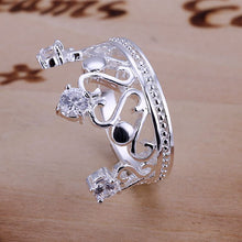 silver plated rings for men Insets Crown anillos bear bijoux women 65 ELY