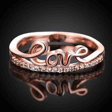 18K Gold Plating rings love aneis ELY