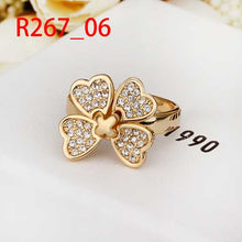 18K Gold Plated engagement ring four flower ring men joyas213 ELY