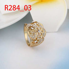 18k gold plated engagement ring Hollow out opal accessories263 ELY