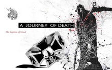 Maya stainless steel ring skull cross anel ruby jewelry MAYAR 11 ELY