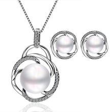 Platinum Plate Crystal jewelry set orange necklace+earrings african jewelry set Factory 57 ELY