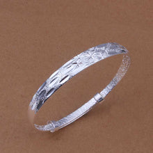 silver bangles Closed hollow flower women bracelet men jewelry HBB 29 ELY