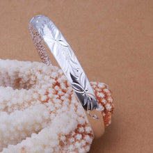 silver bangles Closed hollow flower women bracelet men jewelry HBB 29 ELY