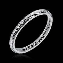 silver bangles Closed hollow flower women bracelet men jewelry HBB 29 ELY
