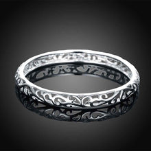 silver bangles Closed hollow flower women bracelet men jewelry HBB 29 ELY