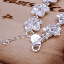 silver bracelets & bangles Insets whole plum pulsera Elegant HBH 47 ELY