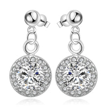 silver earings Inlaid Blue Stone drop cufflinks bijoux 5 ELY