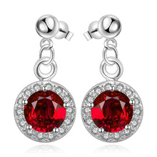 silver earings Inlaid Blue Stone drop cufflinks bijoux 5 ELY