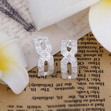 silver earings jewelry Inlaid Stone 8-shaped stud brinco Jewelry European Style 193 ELY