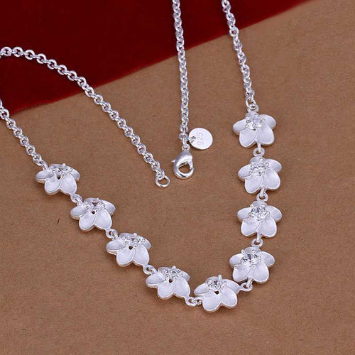 silver necklaces & pendants Snake Double Clover tenis masculino jewelry display115 ELY