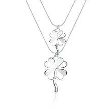 silver necklaces & pendants Snake Double Clover tenis masculino jewelry display115 ELY